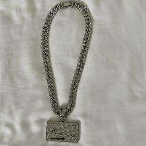 Silver Chain Necklace with Pendant